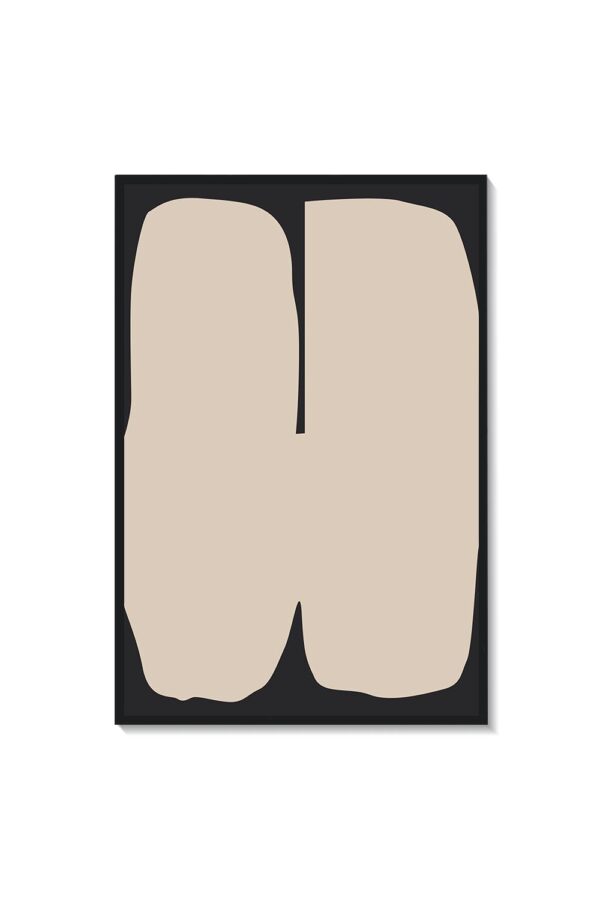Cuadro negro con mancha beige - Imagen 2