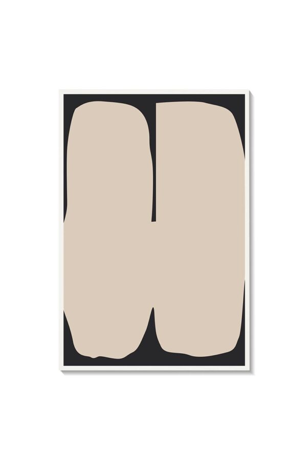 Cuadro negro con mancha beige - Imagen 3