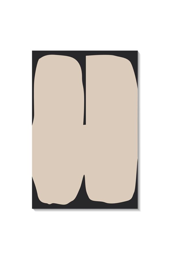 Cuadro negro con mancha beige - Imagen 4